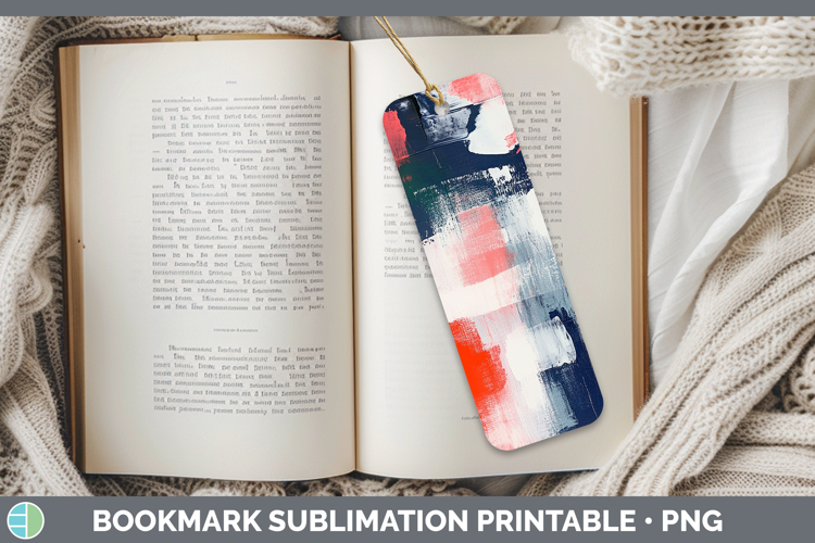 Abstract Light Red Bookmark Sublimation Printable Designs