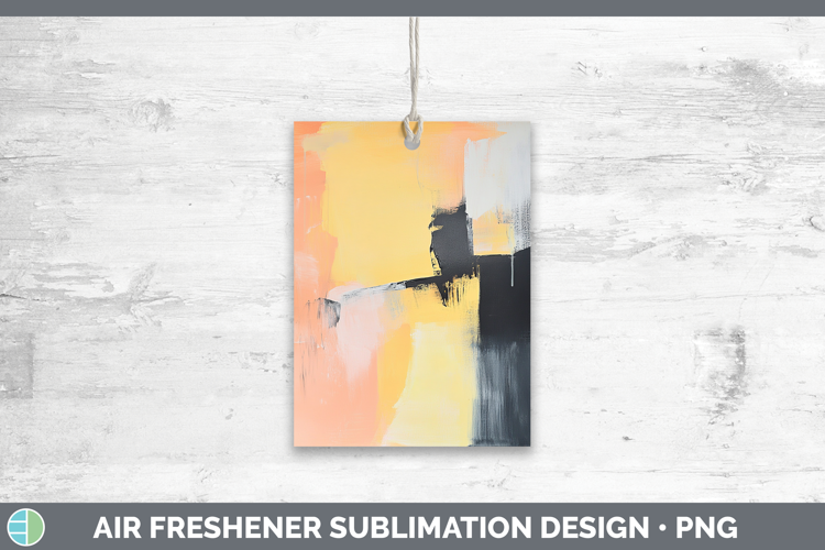 Abstract Light Yellow Air Freshener Sublimation Car Freshene