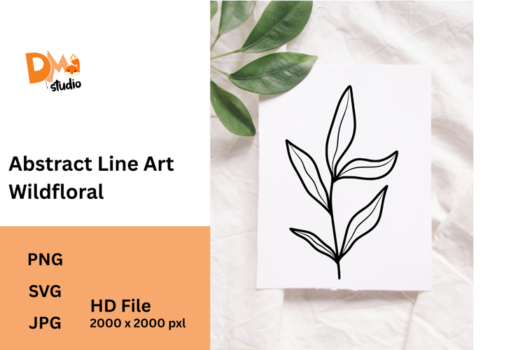 Abstract Line Art Wildfloral