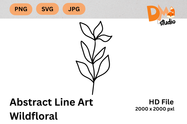 Abstract Line Art Wildfloral
