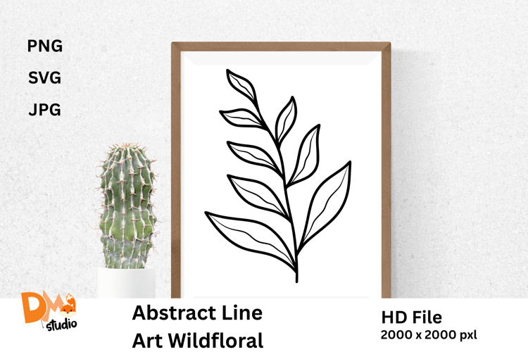 Abstract Line Art Wildfloral