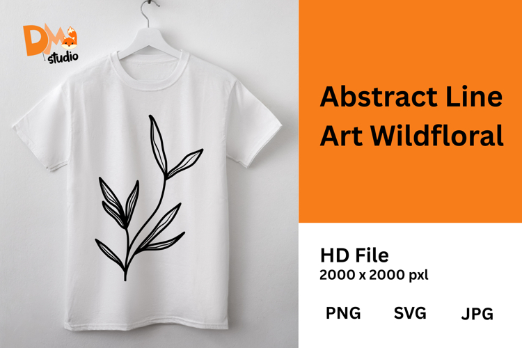 Abstract Line Art Wildfloral