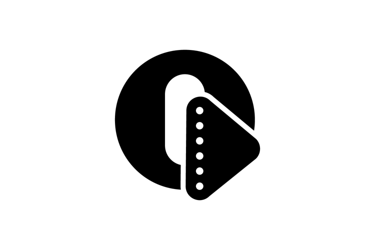 Abstract media or video initial logo O template design