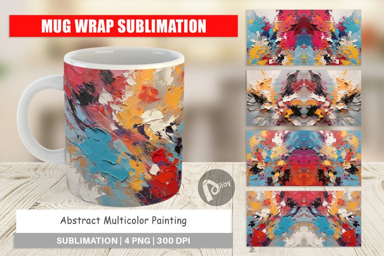 Mug sublimation design Multicolor Painting example image 1