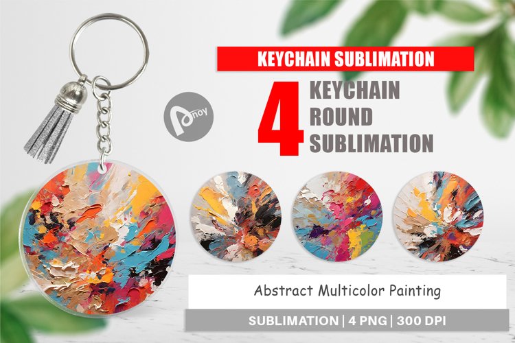 Keychain Multicolor Painting