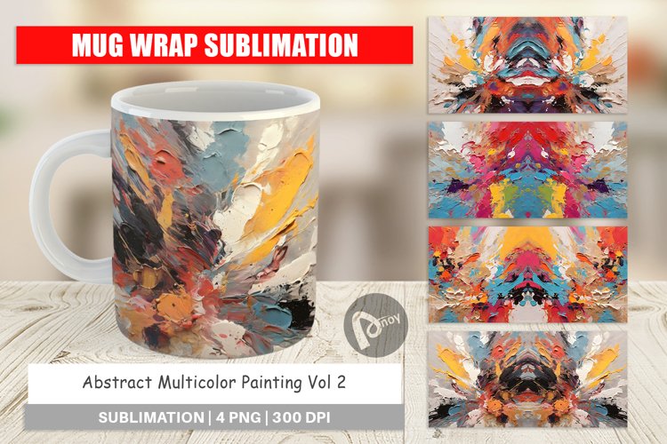 Mug sublimation design Multicolor Painting example image 1