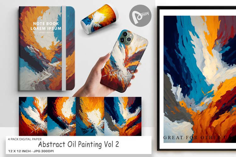 Digital Paper Abstract Oil Painting