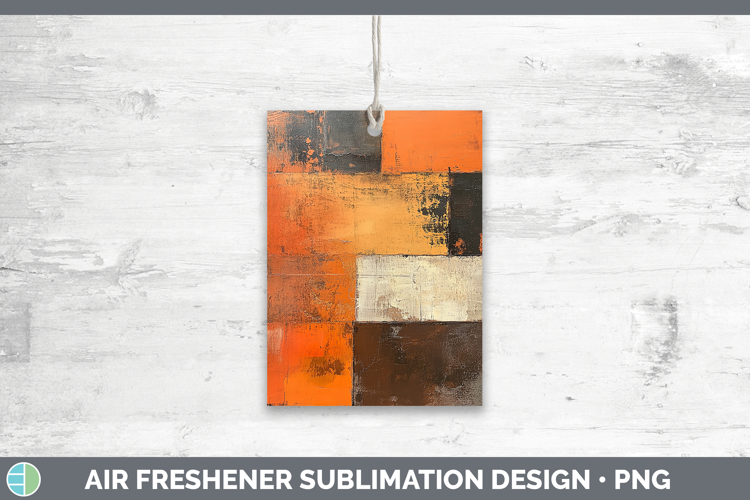 Abstract Orange Air Freshener Sublimation Car Freshener Desi