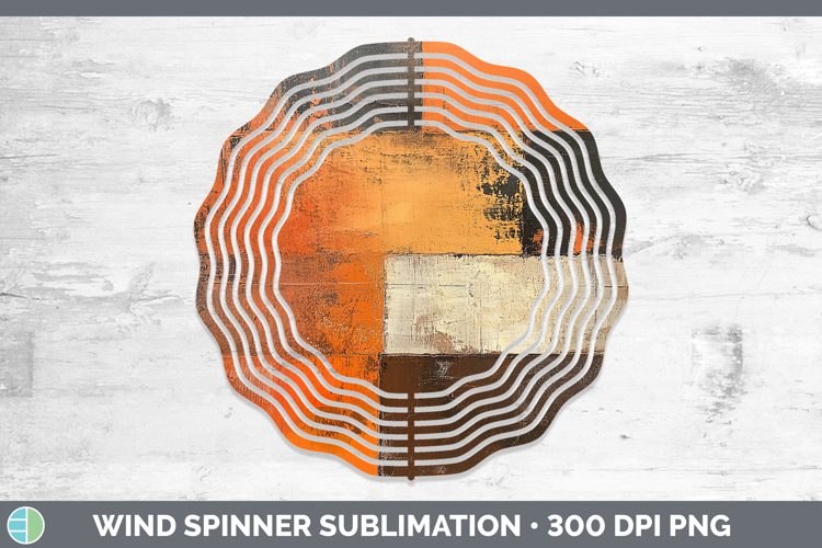 Abstract Orange Wind Spinner Sublimation Spinner Designs