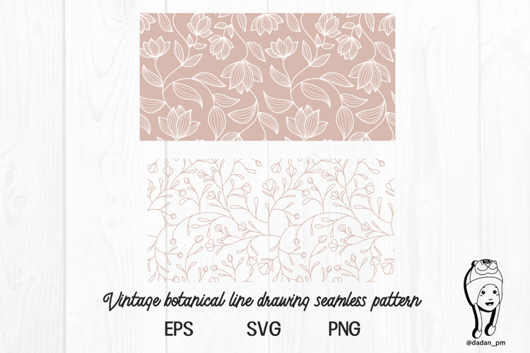 Abstract organic flower seamless pattern