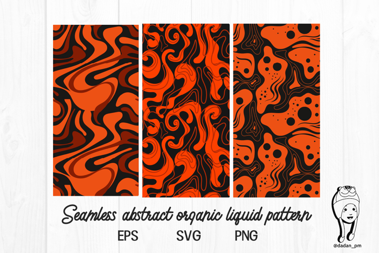 Seamless abstract organic liquid pattern