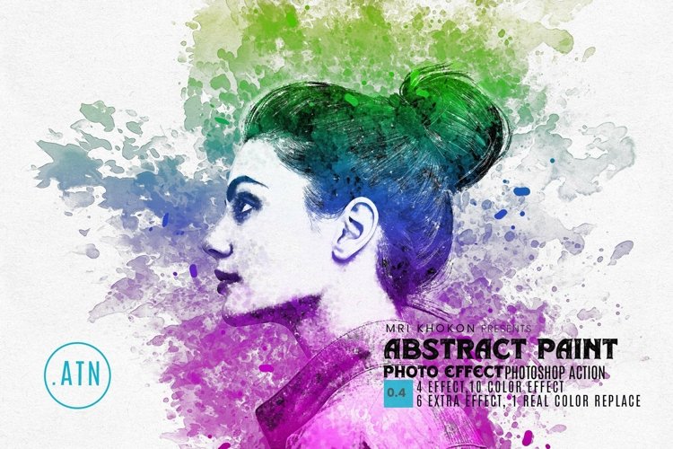 Abstract Paint Photoshop Action example image 1