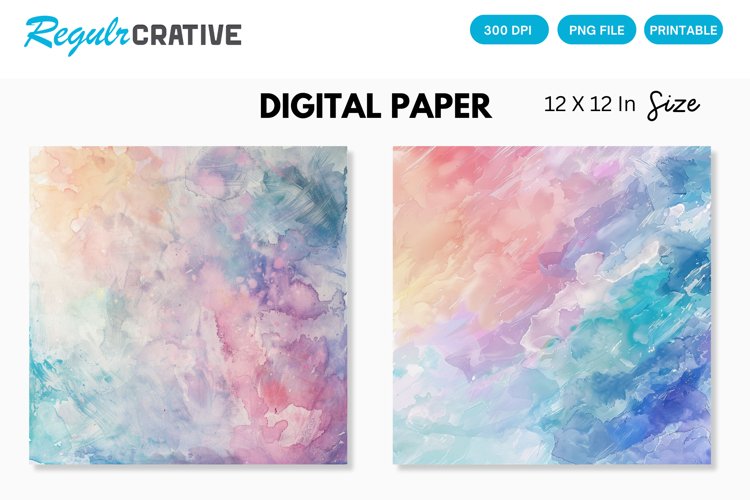 Abstract Pastel Digital Paper, Abstract Pastel Background