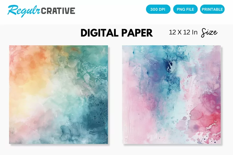 Abstract Pastel Digital Paper, Abstract Pastel Background