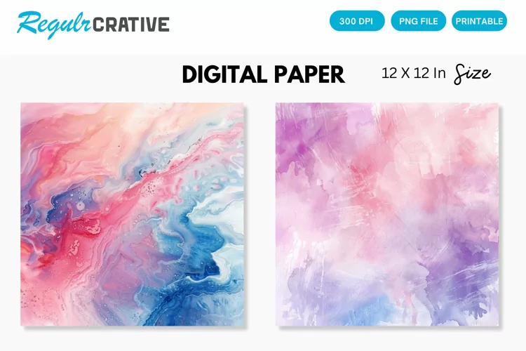 Abstract Pastel Digital Paper, Abstract Pastel Background