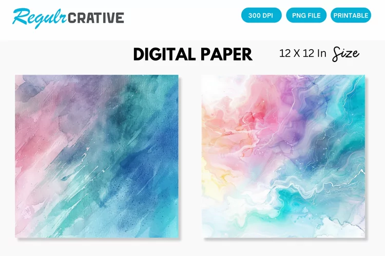 Abstract Pastel Digital Paper, Abstract Pastel Background
