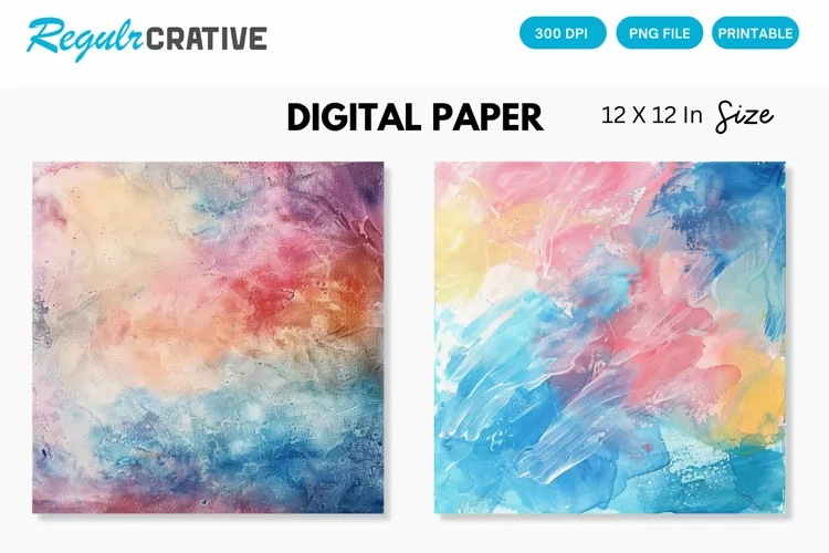 Abstract Pastel Digital Paper, Abstract Pastel Background
