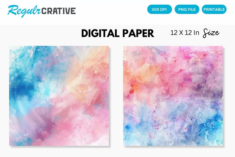 Abstract Pastel Digital Paper, Abstract Pastel Background