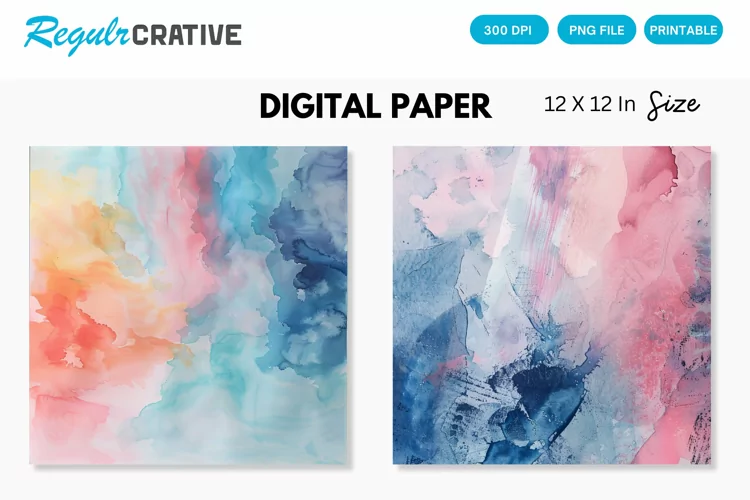 Abstract Pastel Digital Paper, Abstract Pastel Background