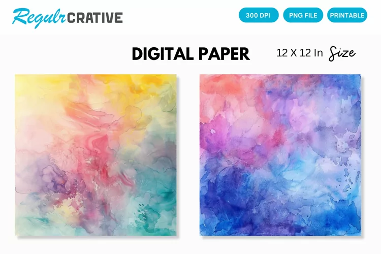 Abstract Pastel Digital Paper, Abstract Pastel Background