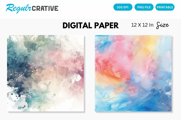 Abstract Pastel Digital Paper, Abstract Pastel Background
