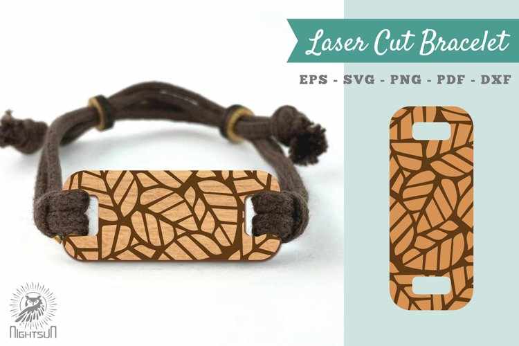 Abstract Pattern Laser Cut Bracelet SVG 10 example image 1