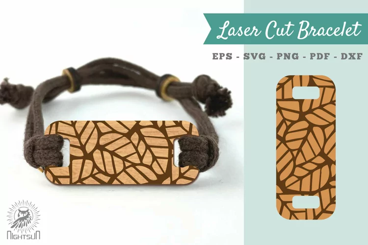 Abstract Pattern Laser Cut Bracelet SVG 10