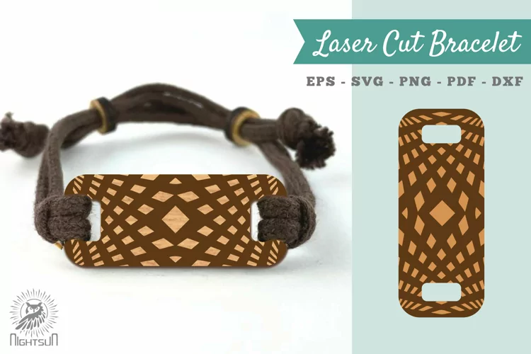 Abstract Pattern Laser Cut Bracelet SVG 11