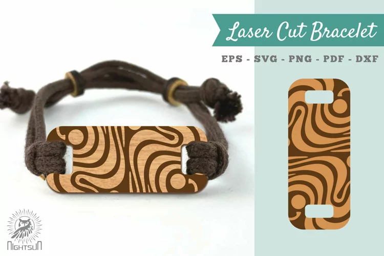 Abstract Pattern Laser Cut Bracelet SVG 12