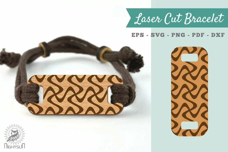 Abstract Pattern Laser Cut Bracelet SVG 13
