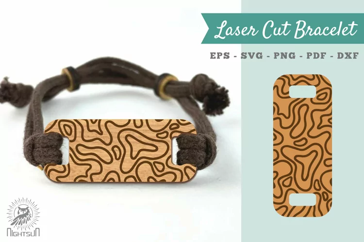 Abstract Pattern Laser Cut Bracelet SVG 17