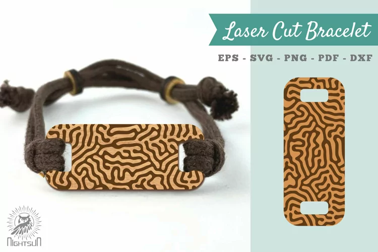 Abstract Pattern Laser Cut Bracelet SVG 18
