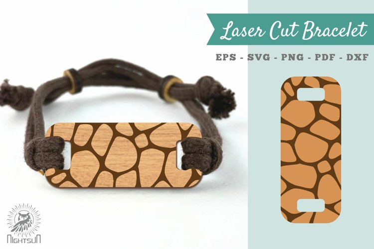 Abstract Pattern Laser Cut Bracelet SVG 5 example image 1