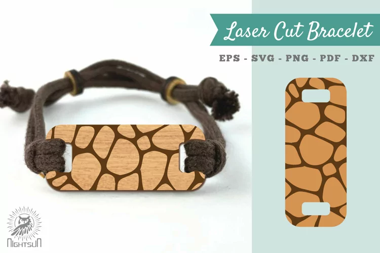 Abstract Pattern Laser Cut Bracelet SVG 5