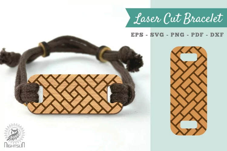 Abstract Pattern Laser Cut Bracelet SVG 6