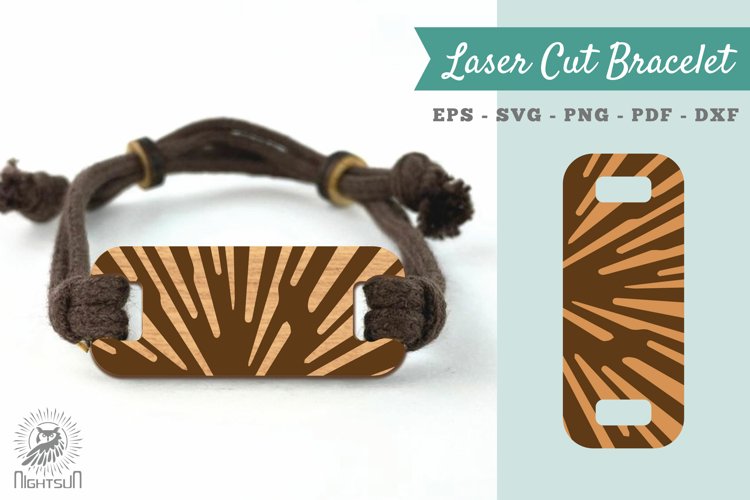 Abstract Pattern Laser Cut Bracelet SVG 9 example image 1