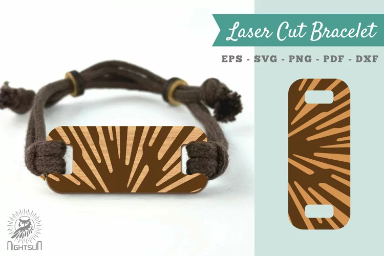 Abstract Pattern Laser Cut Bracelet SVG 9