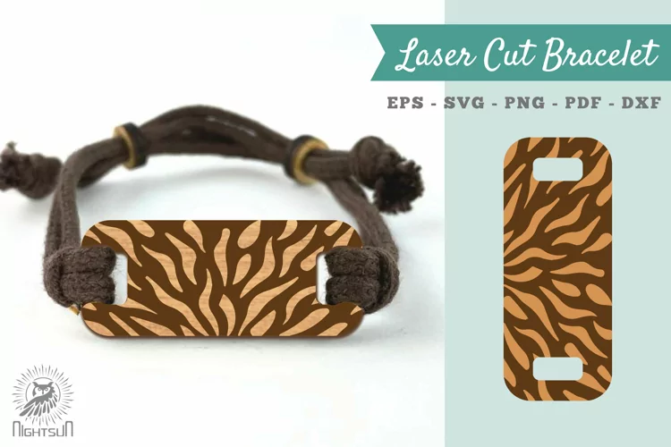Abstract Pattern Laser Cut Bracelet SVG