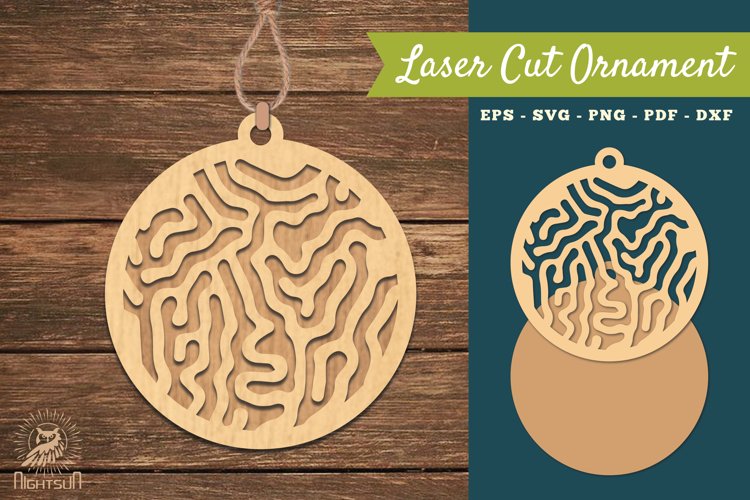 Abstract Pattern Laser Cut Ornament SVG 10