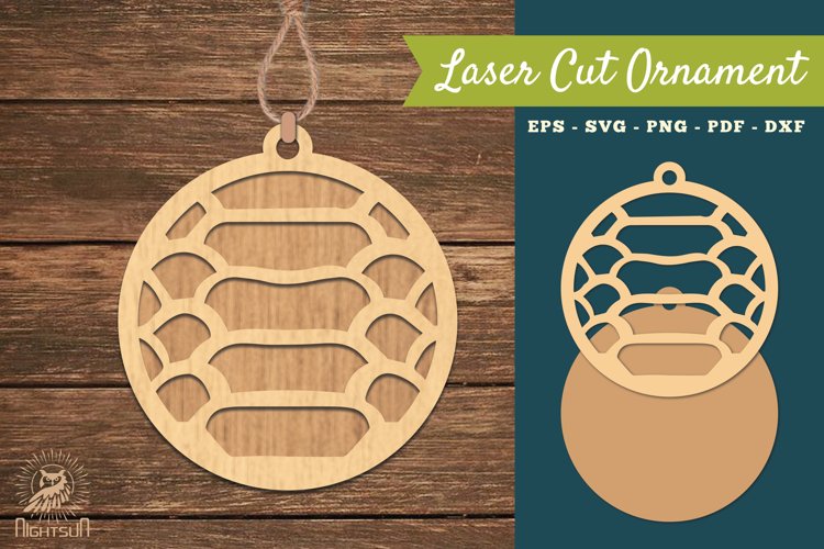 Abstract Pattern Laser Cut Ornament SVG 3