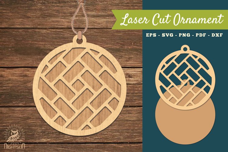 Abstract Pattern Laser Cut Ornament SVG 4