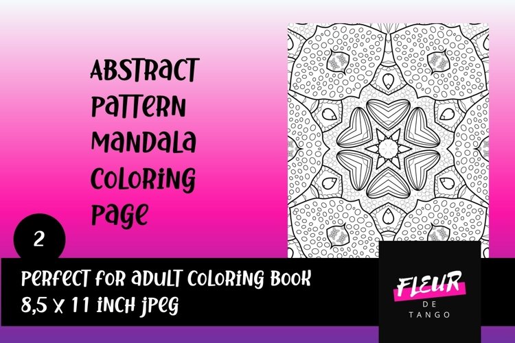 Abstract Pattern Mandala Coloring Page 2