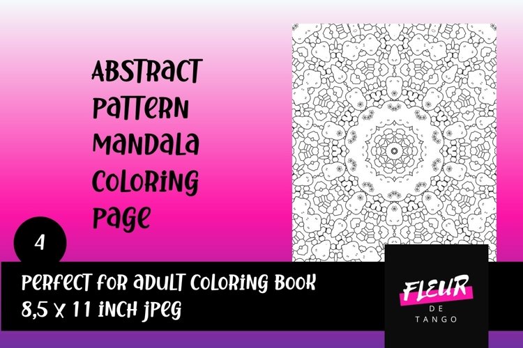 Abstract Pattern Mandala Coloring Page 4