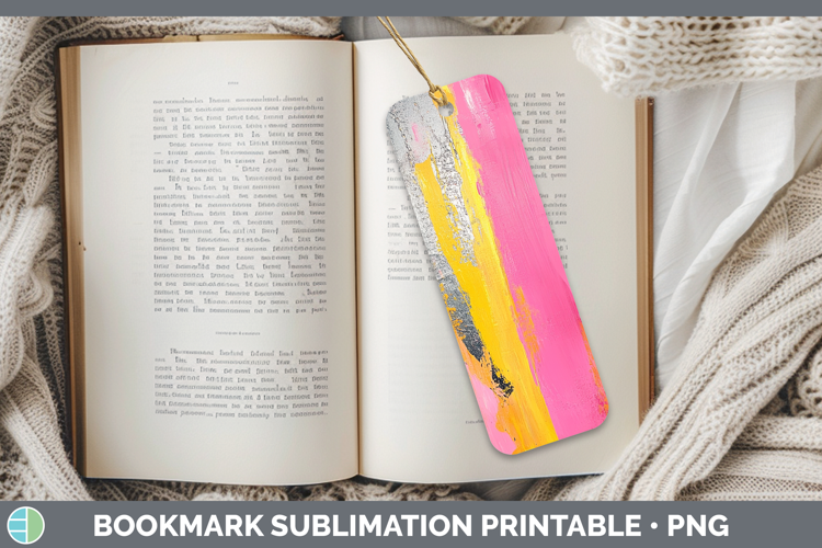 Abstract Pink Bookmark Sublimation Printable Designs
