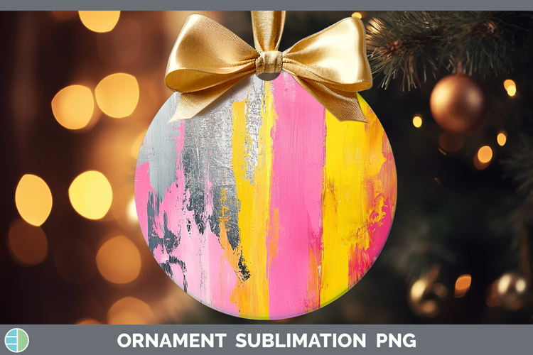 Abstract Pink Ornament Sublimation Bauble Designs
