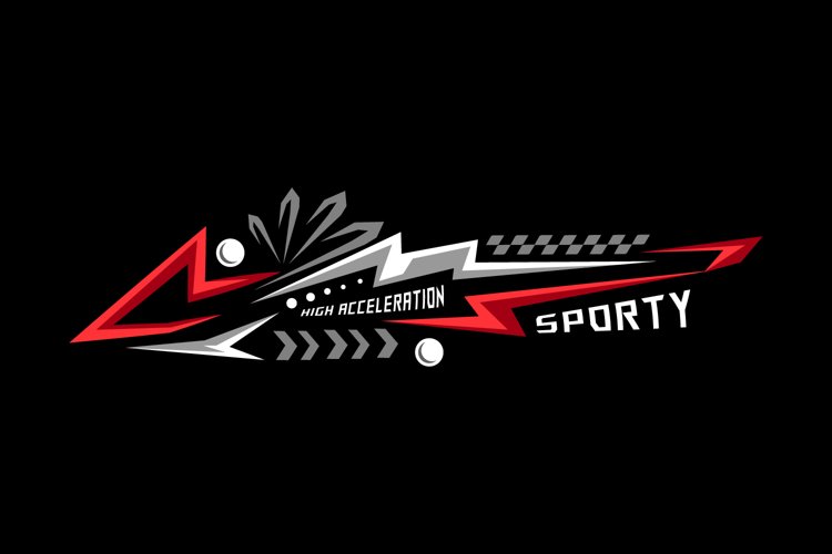 Abstract racing sports wrap decal sticker design