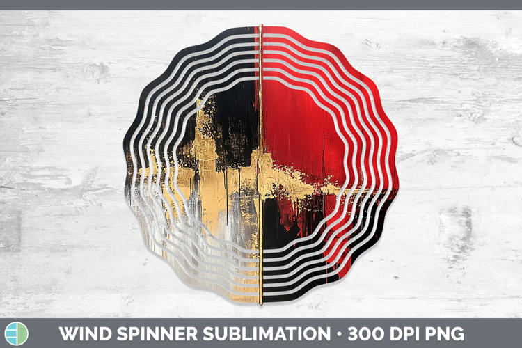 Abstract Red Wind Spinner Sublimation Spinner Designs