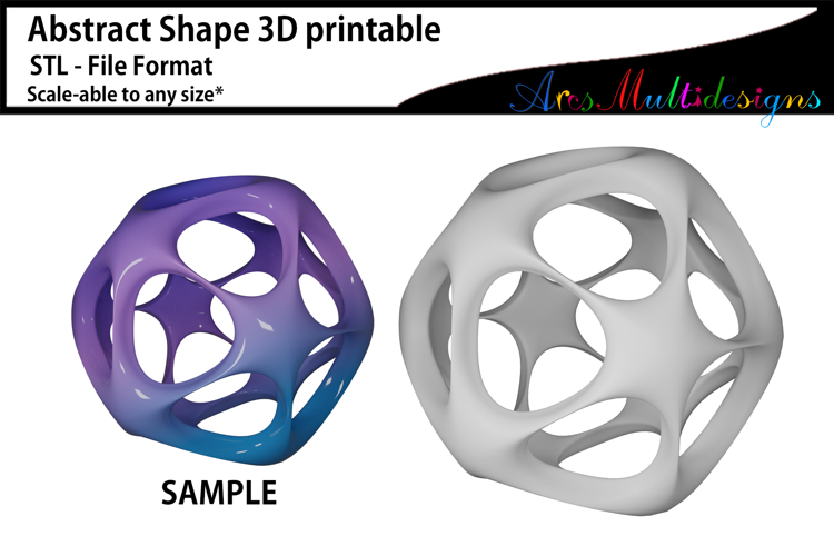 Abstract Shape 3D printable STL