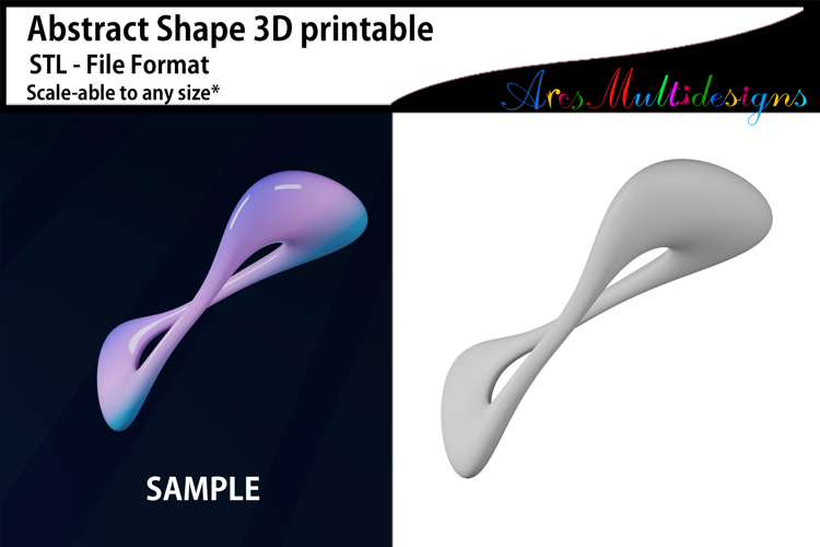 Abstract Sculpture shape 3D printable STL