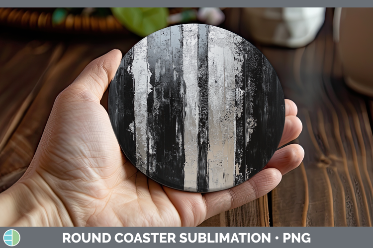 Abstract Silver Round Coaster Sublimation Coaster Designs